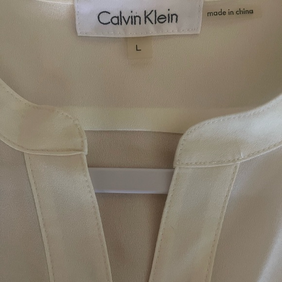 Calvin Klein Zip-Pocket Utility Blouse, Large - Picture 4 of 6